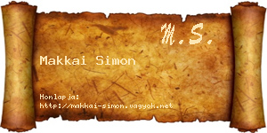 Makkai Simon névjegykártya